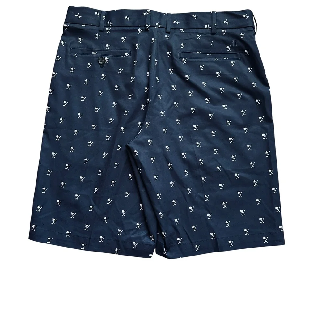 Preppy Walter Hagen 11 Golf Shorts 34 Navy Palm Tree Embroidered Performance